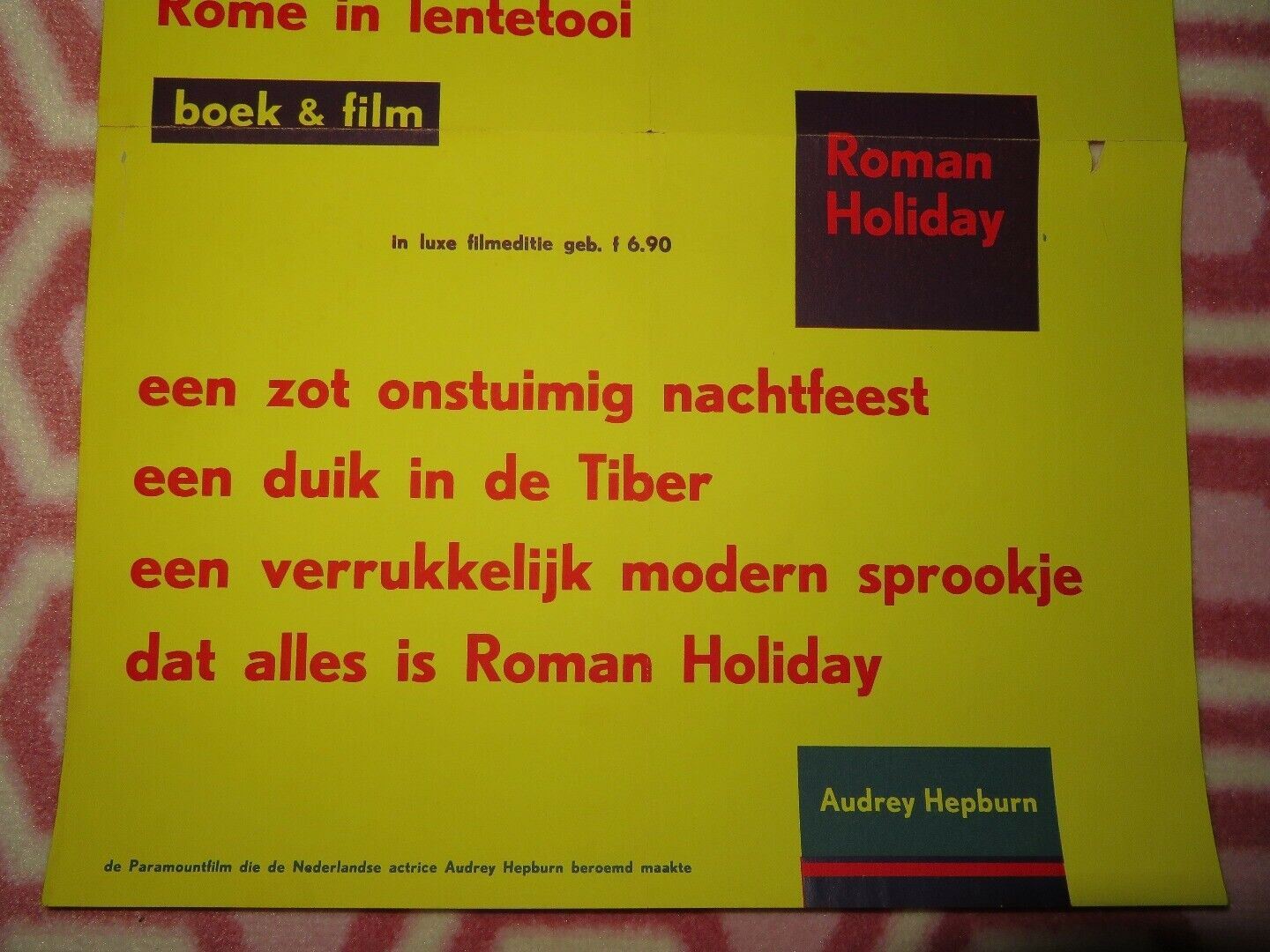 ROMAN HOLIDAY DUTCH (16.5"x 12") POSTER AUDREY HEPBURN GERGORY PECK 1953 Movie posters