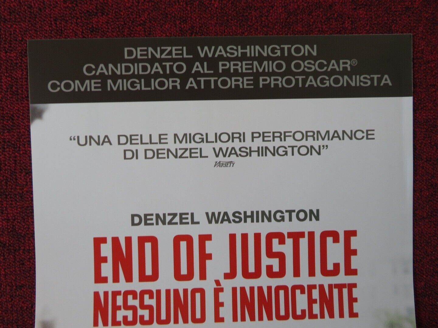 ROMAN J. ISRAEL, ESQ. ITALIAN LOCANDINA (26.5"x12.5") POSTER D WASHINGTON 2017 Movie posters