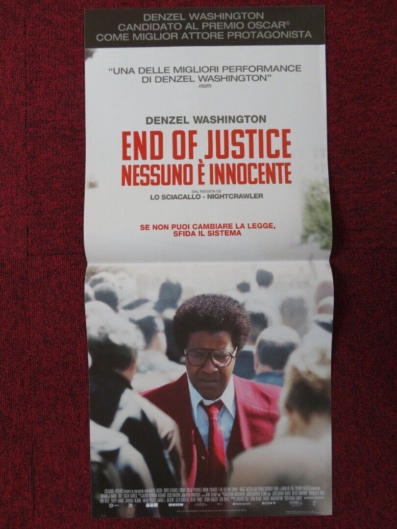 ROMAN J. ISRAEL, ESQ. ITALIAN LOCANDINA (26.5"x12.5") POSTER D WASHINGTON 2017 Movie posters