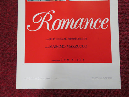 ROMANCE ITALIAN LOCANDINA POSTER WALTER CHIARI LUCA BARBARESCHI 1986 Rendezvous Cinema Movie posters