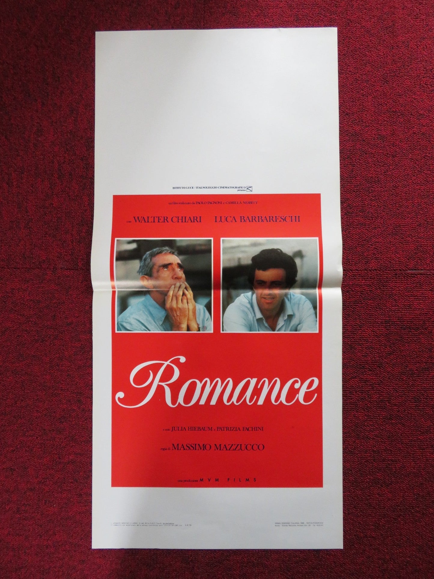 ROMANCE ITALIAN LOCANDINA POSTER WALTER CHIARI LUCA BARBARESCHI 1986 Rendezvous Cinema Movie posters