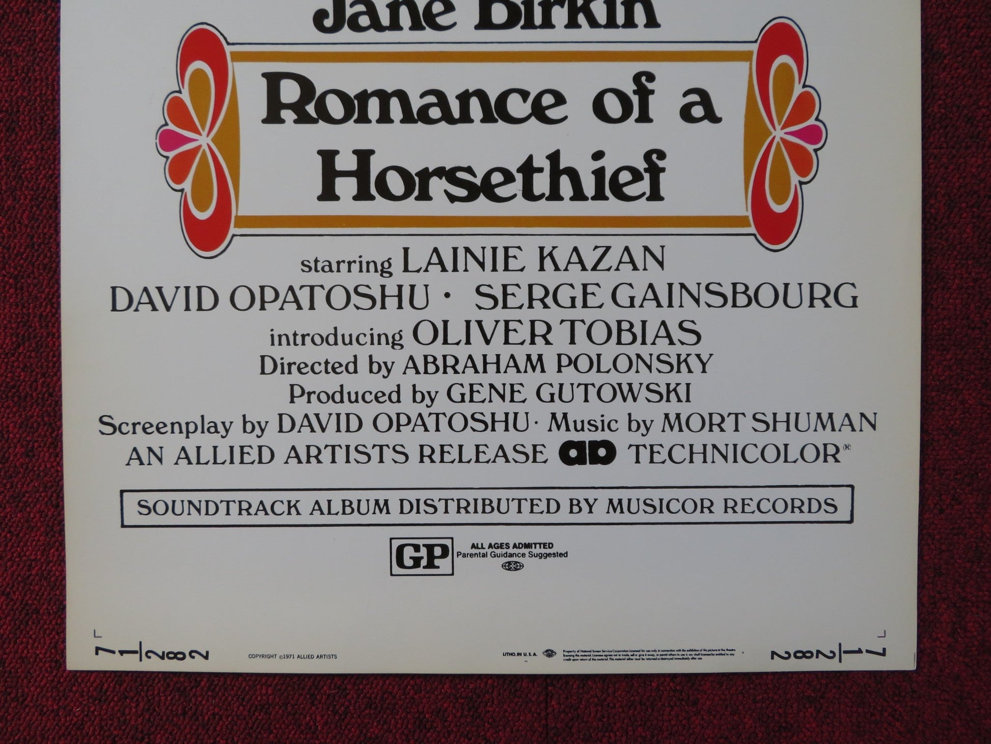 ROMANCE OF A HORSETHIEF US INSERT (14"x 36") POSTER YUL BRYNNER ELI WALLACH 1971 Rendezvous Cinema Movie posters