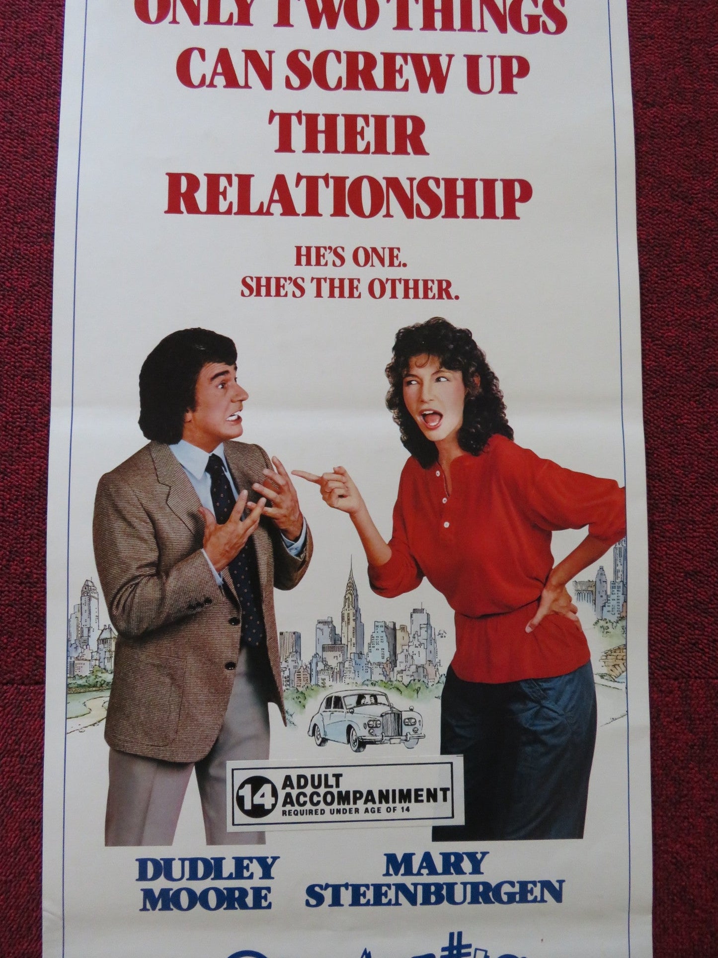 ROMANTIC COMEDY US INSERT (14"x 36") POSTER DUDLEY MOORE MARY STEENBURGEN 1983 Rendezvous Cinema Movie posters