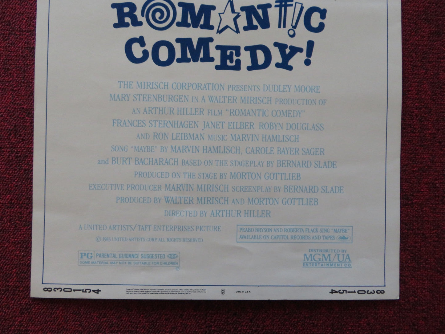 ROMANTIC COMEDY US INSERT (14"x 36") POSTER DUDLEY MOORE MARY STEENBURGEN 1983 Rendezvous Cinema Movie posters