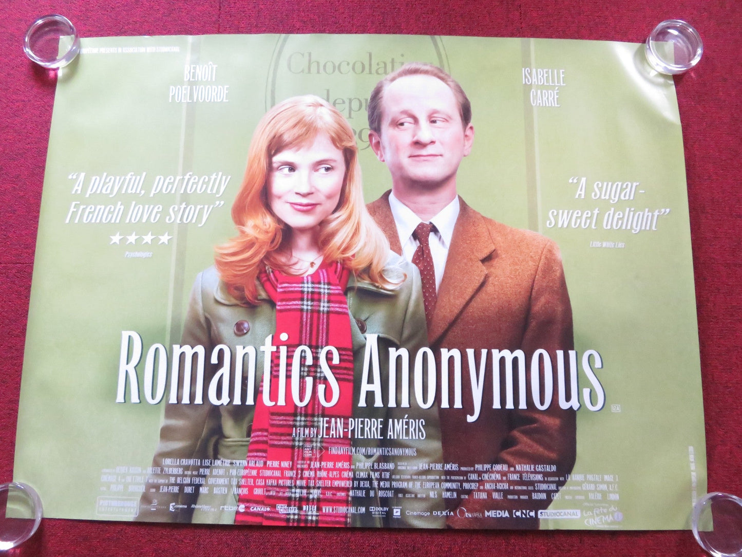 ROMANTICS ANONYMOUS UK QUAD (30"x 40") ROLLED POSTER ISABELLE CARRE 2010 Rendezvous Cinema Movie posters