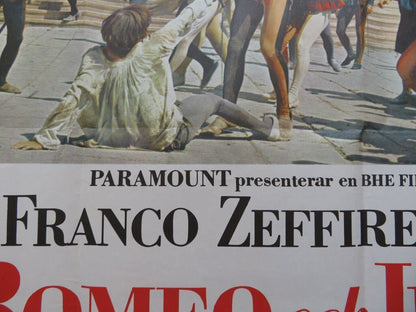 ROMEO AND JULIET FOLDED SWEDISH ONE SHEET POSTER OLIVIA HUSSEY LEONARD WHITING - Rendezvous Cinema