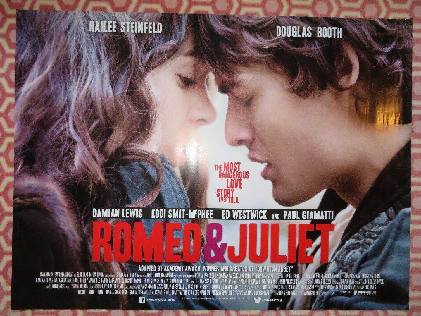 ROMEO & JULIET QUAD (30"x 40") ROLLED POSTER HAILEE STEINFELD DOUGLAS BOOTH 2013 Rendezvous Cinema Movie posters