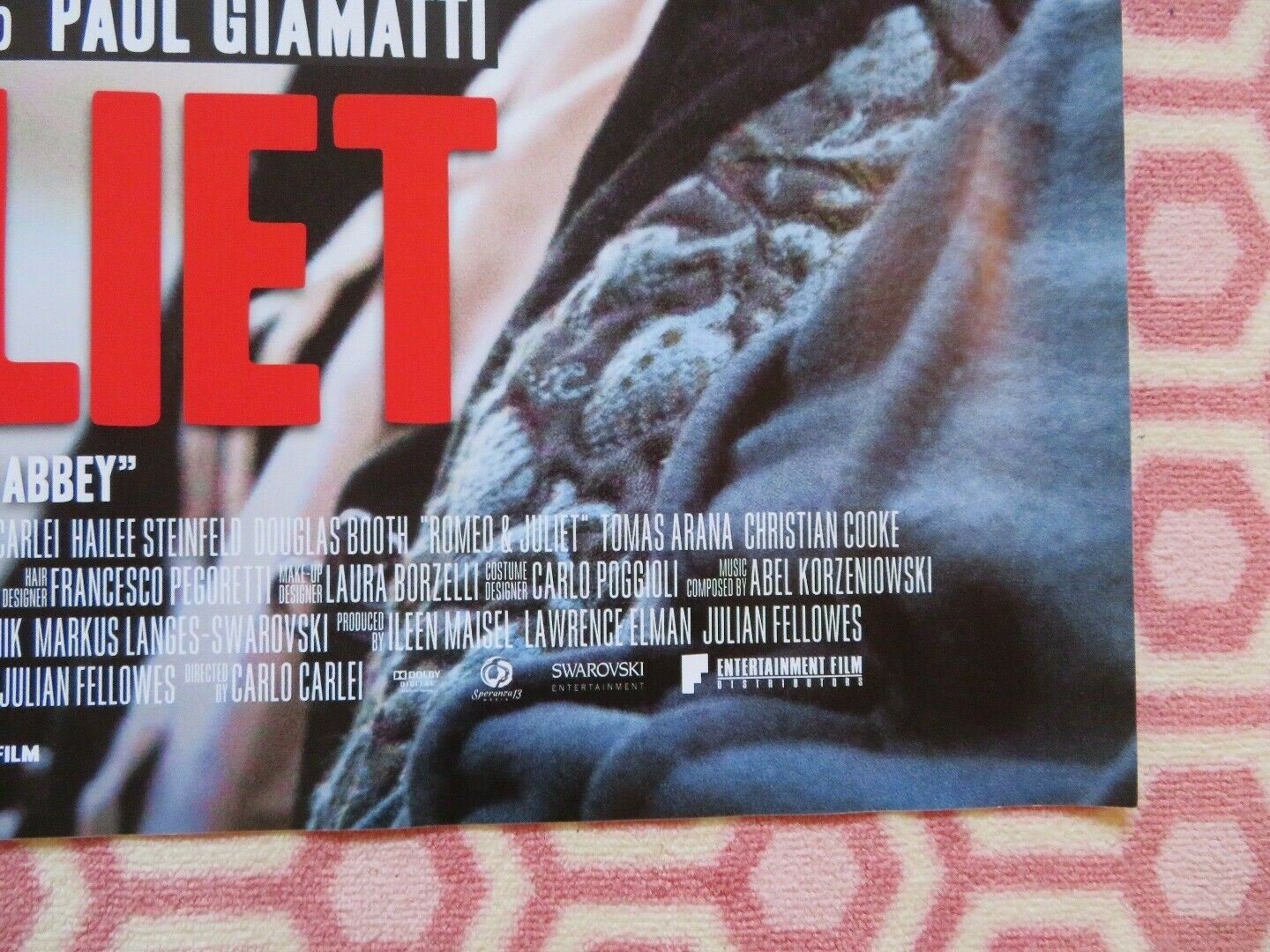 ROMEO & JULIET QUAD (30"x 40") ROLLED POSTER HAILEE STEINFELD DOUGLAS BOOTH 2013 Rendezvous Cinema Movie posters