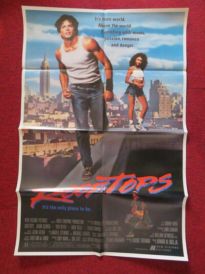 ROOFTOPS FOLDED US ONE SHEET POSTER JASON GEDRICK TROY BYER 1989 Movie posters
