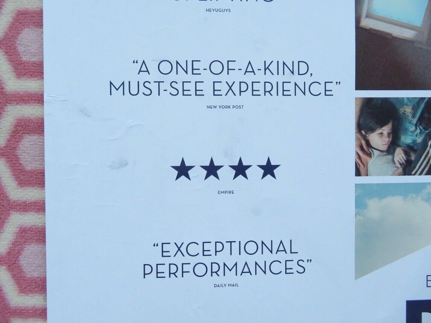 ROOM QUAD (30"x 40") ROLLED POSTER BRIE LARSON JACOB TREMBLAY EMMA DONOGHUE 2015 Rendezvous Cinema Movie posters