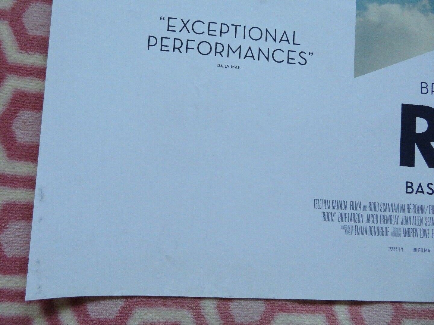 ROOM QUAD (30"x 40") ROLLED POSTER BRIE LARSON JACOB TREMBLAY EMMA DONOGHUE 2015 Rendezvous Cinema Movie posters