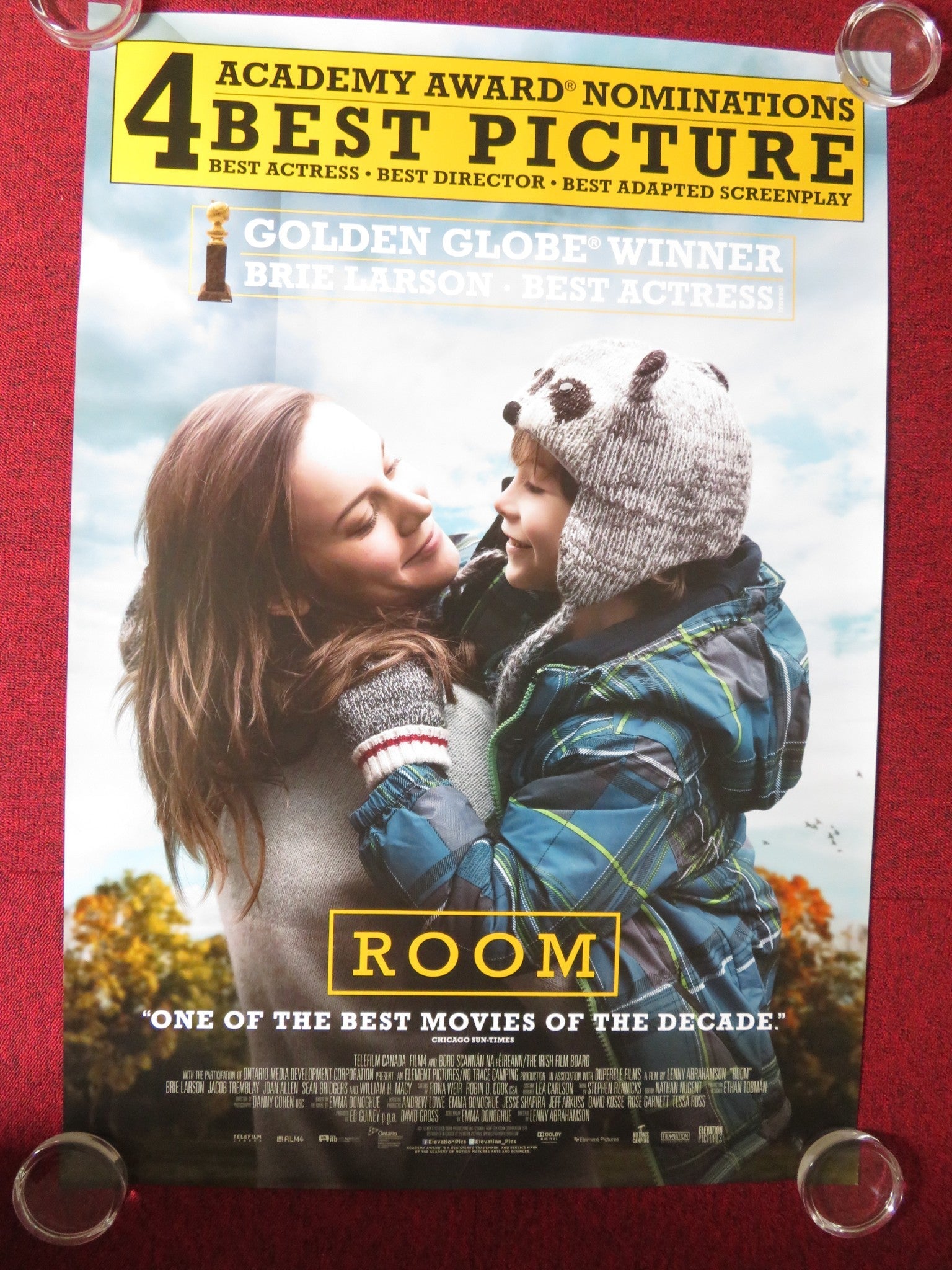 ROOM US ONE SHEET ROLLED POSTER BRIE LARSON JACOB TREMBLAY 2015 Rendezvous Cinema Movie posters