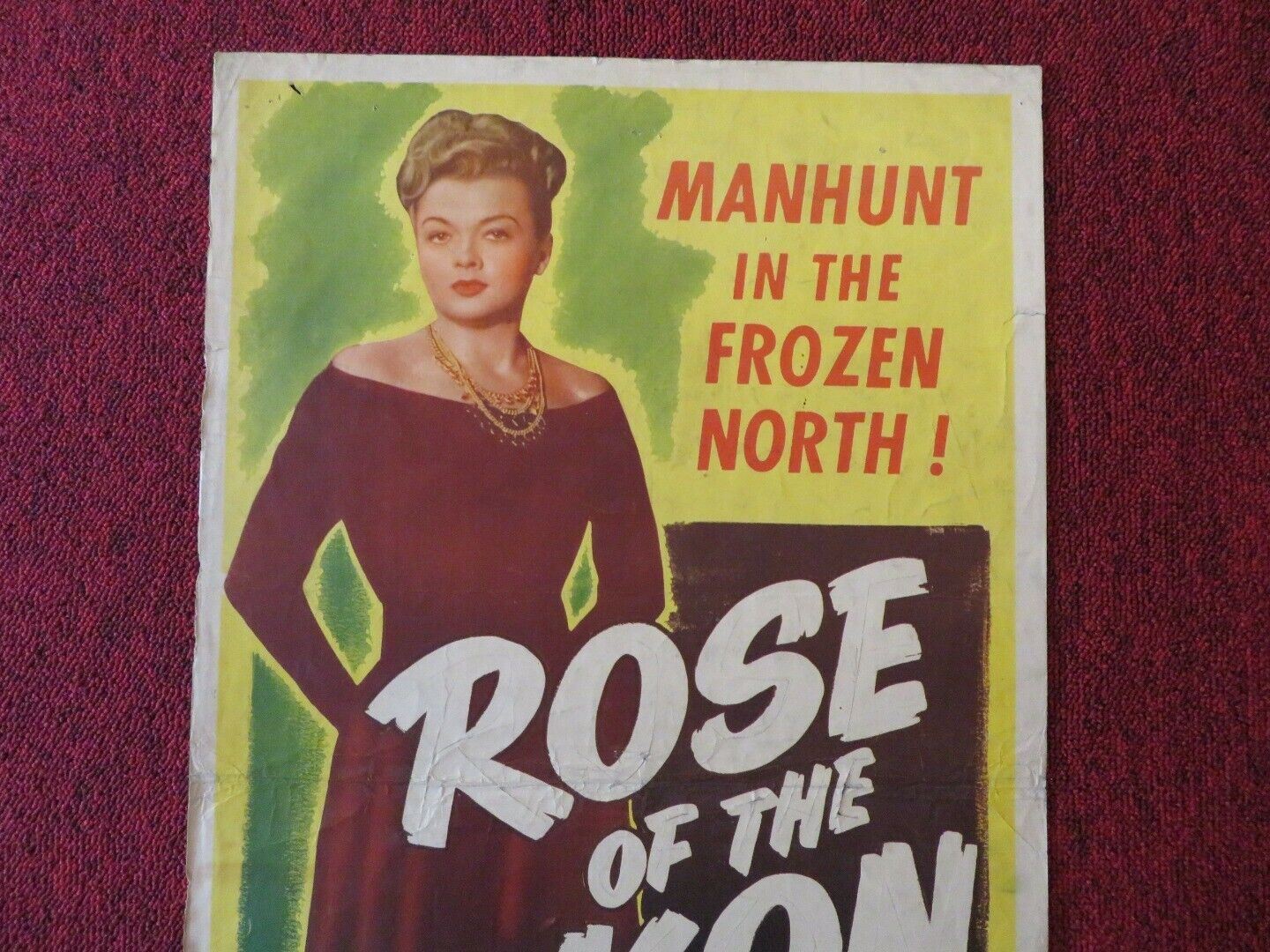 ROSE OF YUKON US INSERT (14"x 36") POSTER STEVE BRODIE MYRNA DELL 1948 Movie posters
