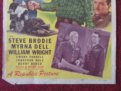 ROSE OF YUKON US INSERT (14"x 36") POSTER STEVE BRODIE MYRNA DELL 1948 Movie posters