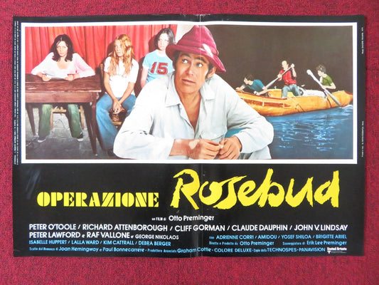 ROSEBUD - A ITALIAN FOTOBUSTA POSTER PETER O'TOOLE RICHARD ATTENBOROUGH 1975 Rendezvous Cinema Movie posters
