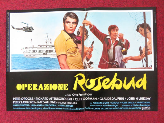 ROSEBUD - C ITALIAN FOTOBUSTA POSTER PETER O'TOOLE RICHARD ATTENBOROUGH 1975 Rendezvous Cinema Movie posters