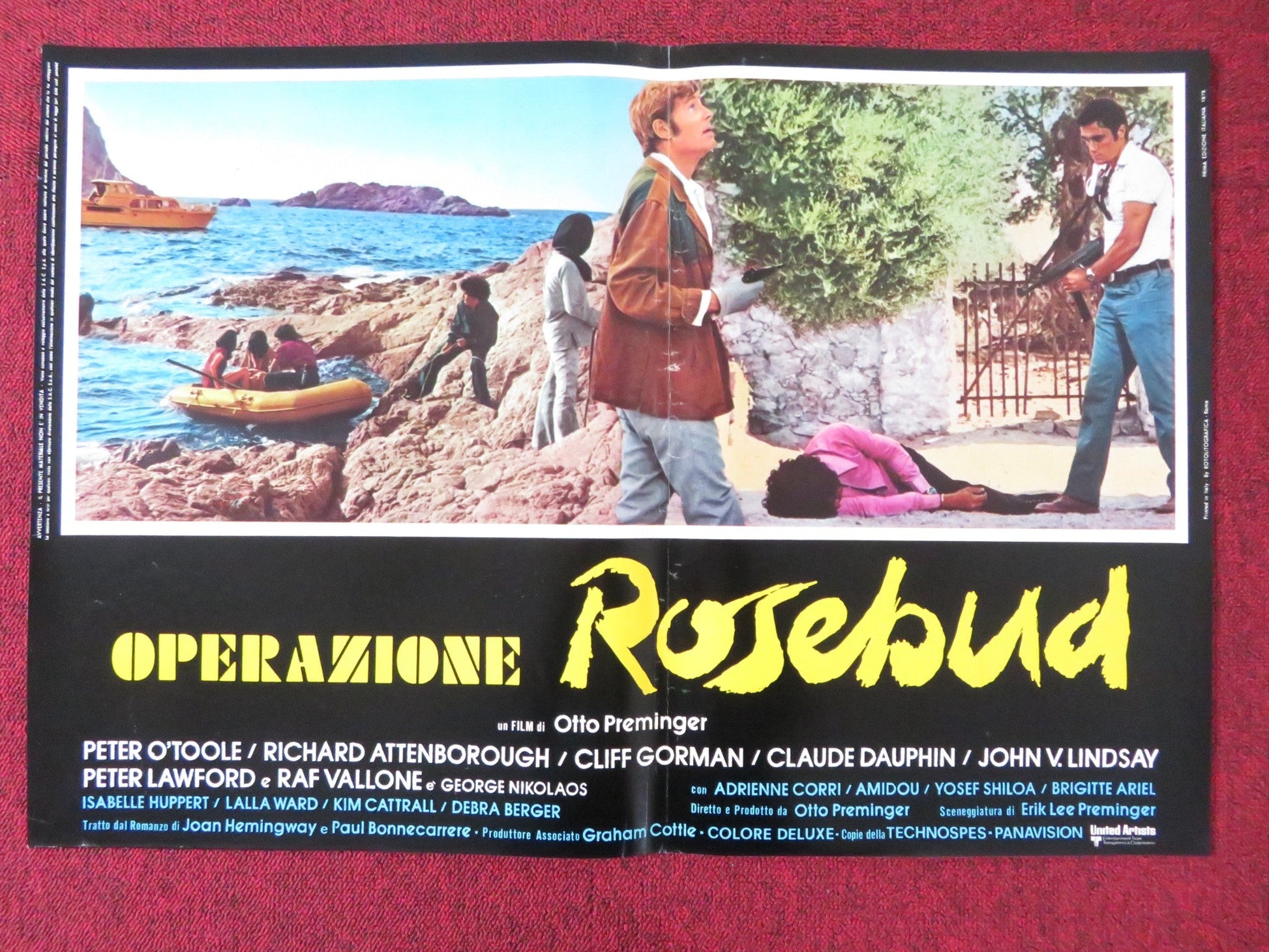 ROSEBUD - D ITALIAN FOTOBUSTA POSTER PETER O'TOOLE RICHARD ATTENBOROUGH 1975 Rendezvous Cinema Movie posters