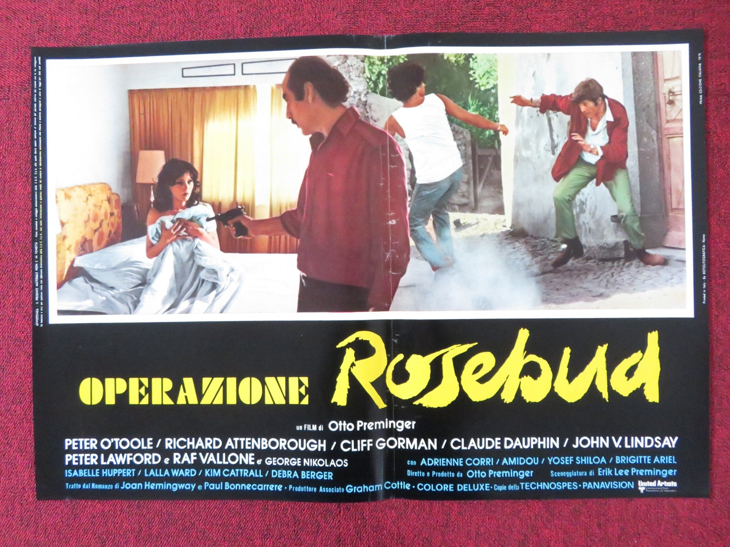 ROSEBUD - E ITALIAN FOTOBUSTA POSTER PETER O'TOOLE RICHARD ATTENBOROUGH 1975 Rendezvous Cinema Movie posters