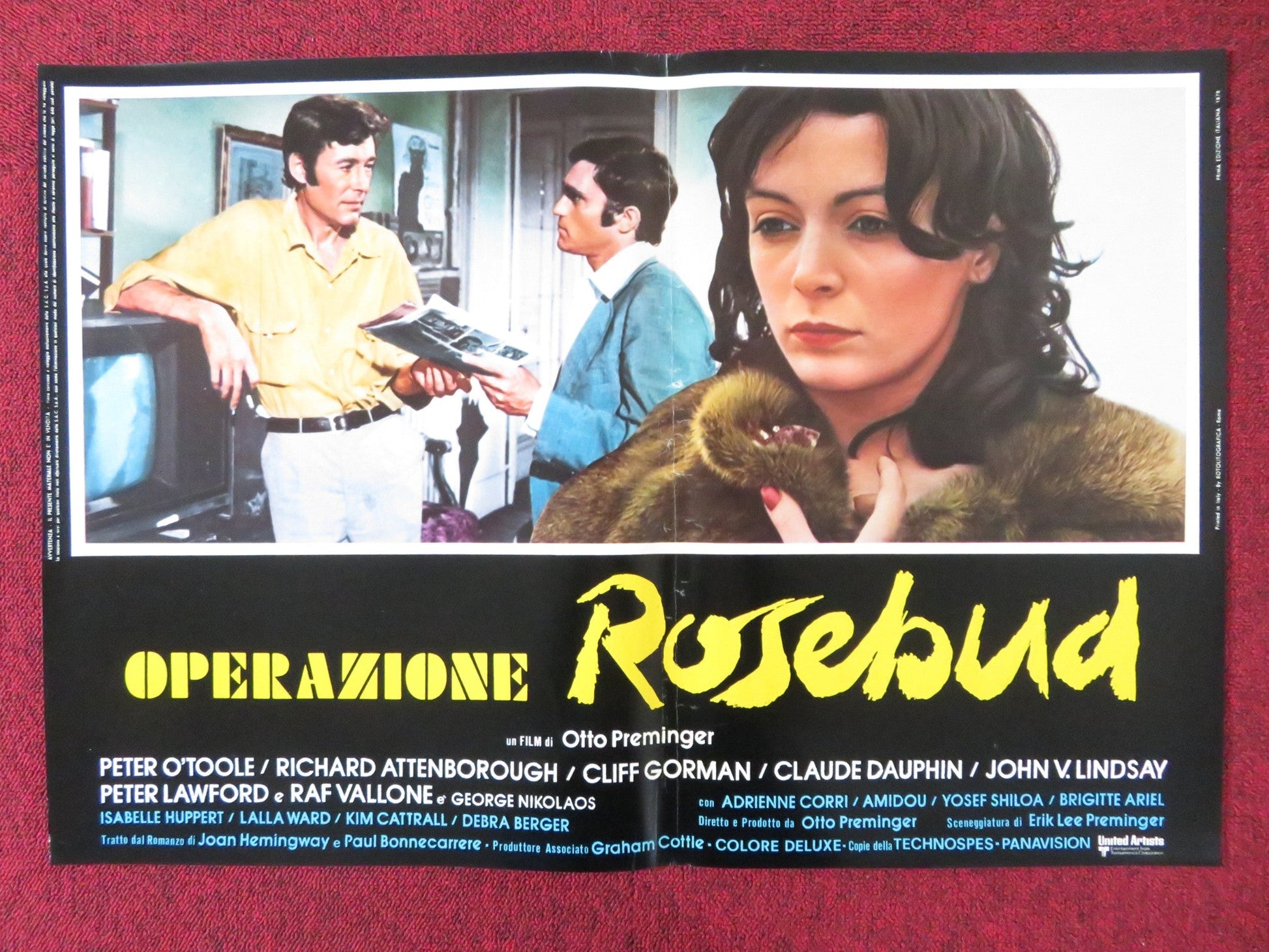 ROSEBUD - F ITALIAN FOTOBUSTA POSTER PETER O'TOOLE RICHARD ATTENBOROUGH 1975 Rendezvous Cinema Movie posters