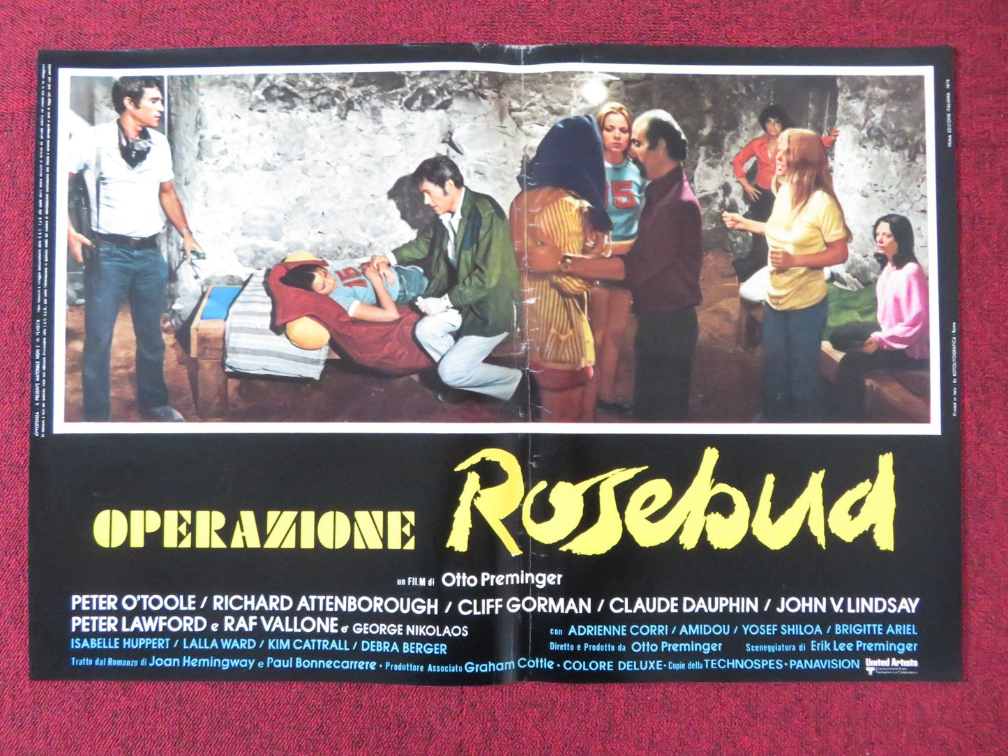ROSEBUD - H ITALIAN FOTOBUSTA POSTER PETER O'TOOLE RICHARD ATTENBOROUGH 1975 Rendezvous Cinema Movie posters