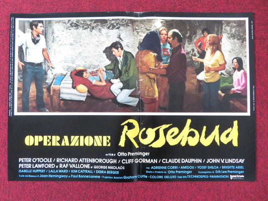 ROSEBUD - H ITALIAN FOTOBUSTA POSTER PETER O'TOOLE RICHARD ATTENBOROUGH 1975 Rendezvous Cinema Movie posters