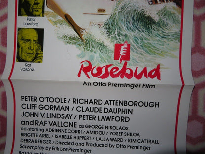 ROSEBUD US INSERT (14"x 36") POSTER PETER O'TOOLE RICHARD ATTENBOROUGH 1975 Movie posters