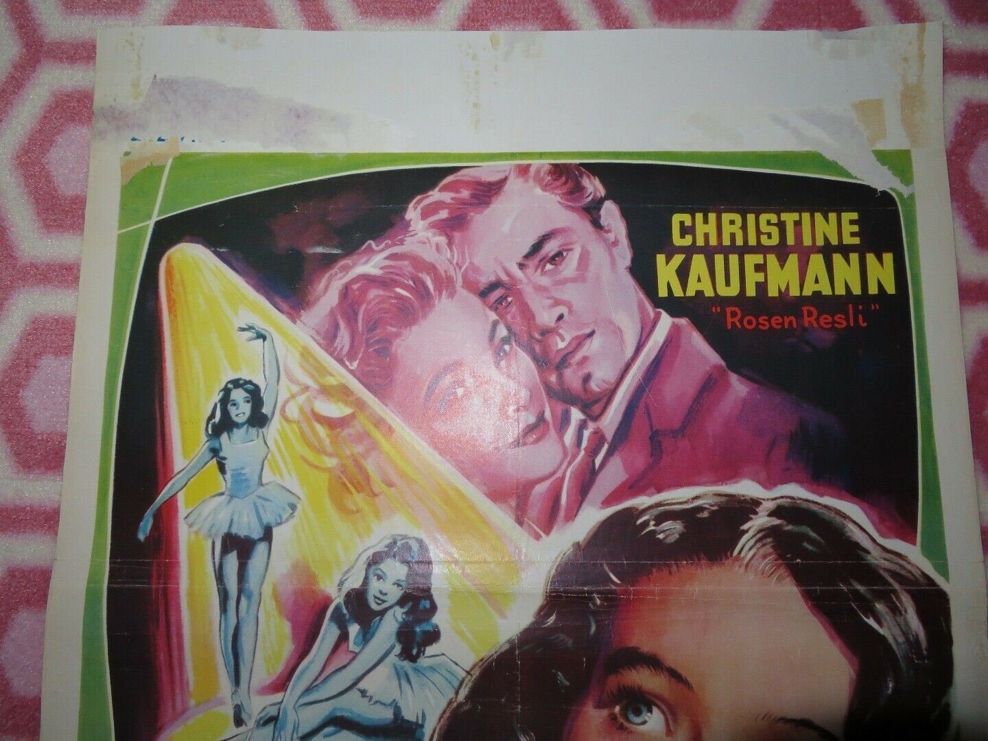 ROSEN RESLI / DE ZWIJGENDE ENGEL BELGIUM (20"x 14") POSTER CHRISTINE KAUFMANN Movie posters