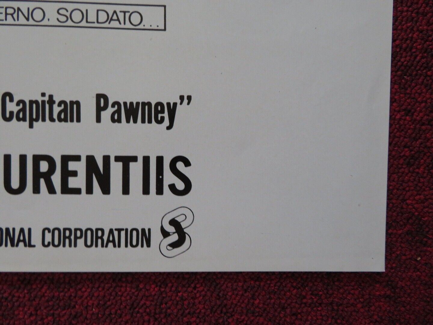 ROSOLINO PATERNO, SOLDATO SPANISH ROLLED POSTER NIINO MANFREDI JASON ROBARDS Movie posters