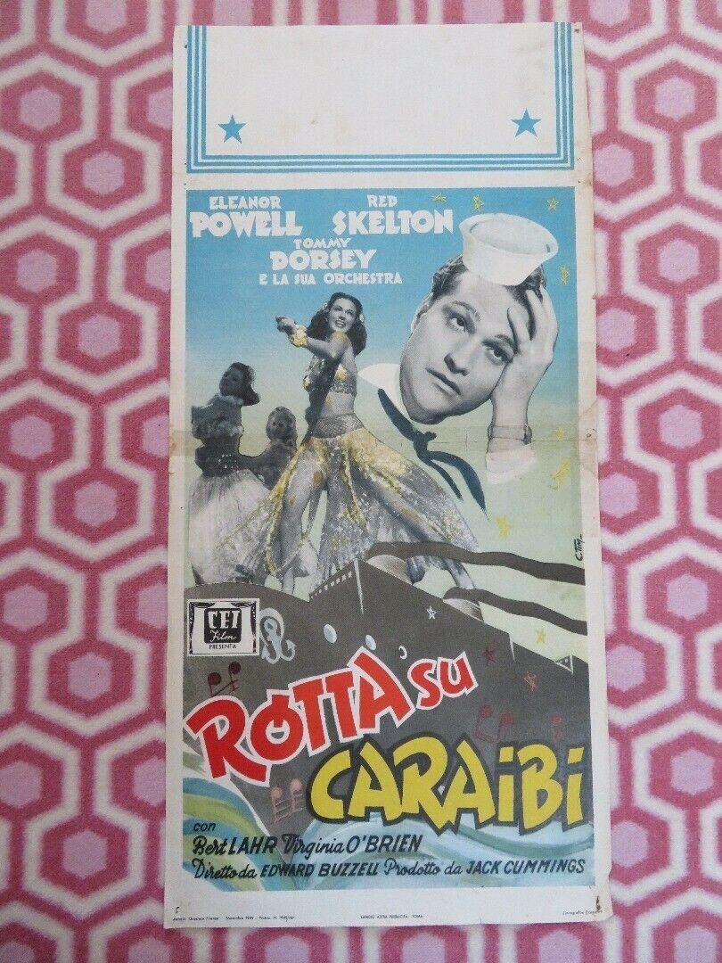 ROTTA SUI CARAIBI/ Ship Ahoy ITALIAN LOCANDINA (27" x 13") POSTER ELEANOR POWELL - Rendezvous Cinema