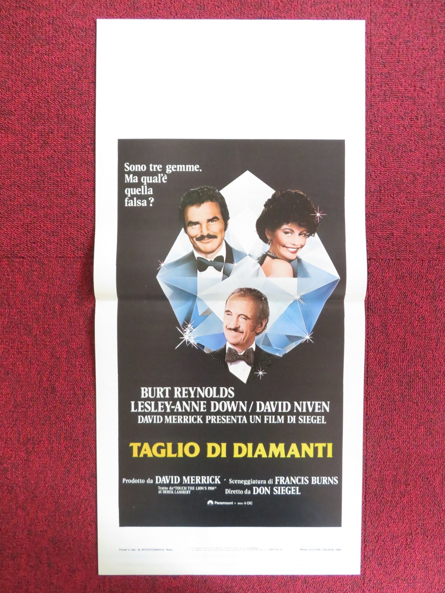 ROUGH CUT ITALIAN LOCANDINA POSTER BURT REYNOLDS DAVID NIVEN 1980 Rendezvous Cinema Movie posters