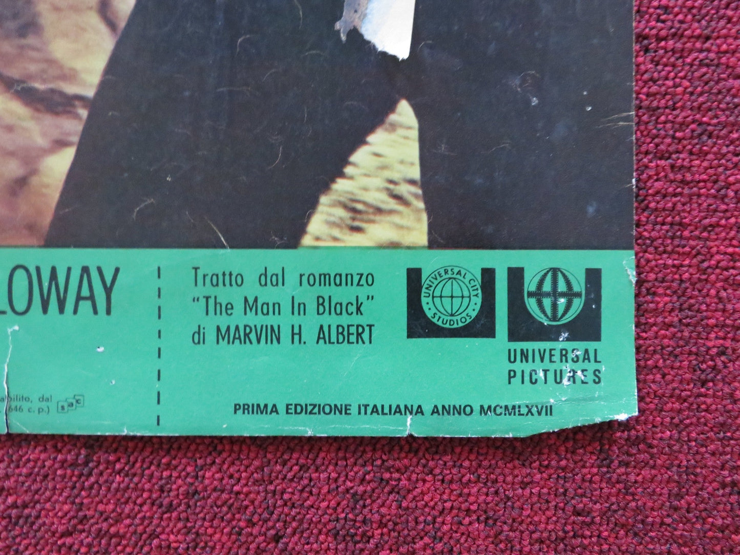 ROUGH NIGHT IN JERICHO - A ITALIAN FOTOBUSTA POSTER GEORGE PEPPARD D MARTIN 1967 Rendezvous Cinema Movie posters