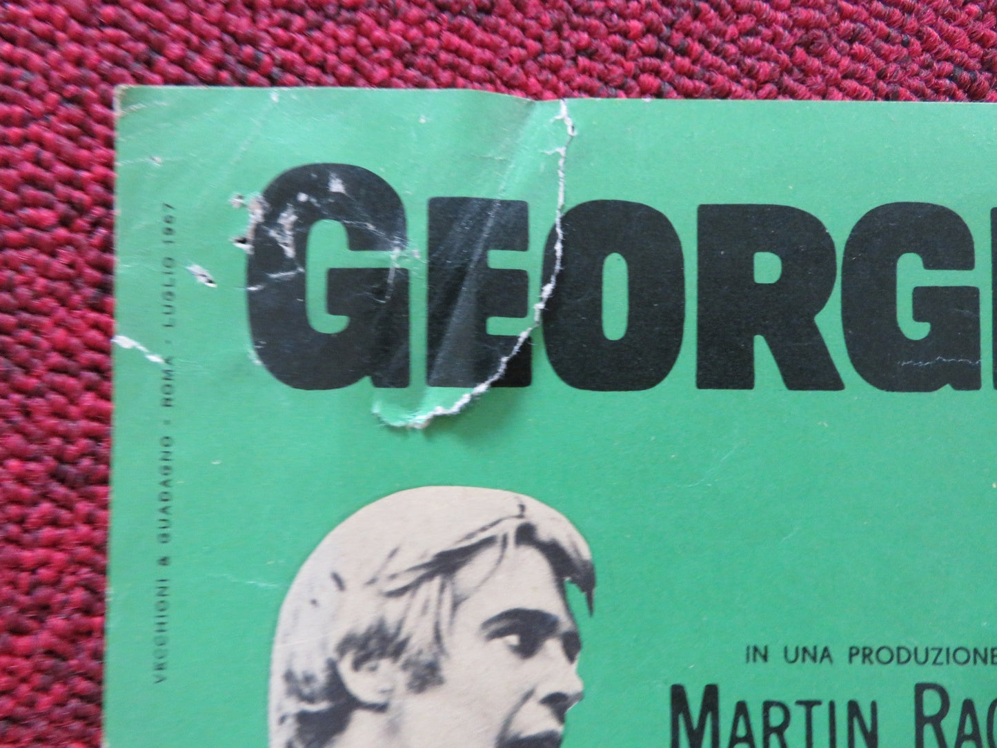 ROUGH NIGHT IN JERICHO - A ITALIAN FOTOBUSTA POSTER GEORGE PEPPARD D MARTIN 1967 Rendezvous Cinema Movie posters