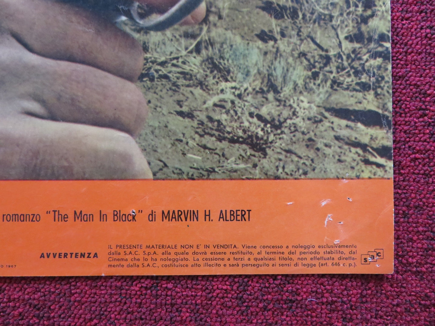 ROUGH NIGHT IN JERICHO - E ITALIAN FOTOBUSTA POSTER GEORGE PEPPARD D MARTIN 1967 Rendezvous Cinema Movie posters