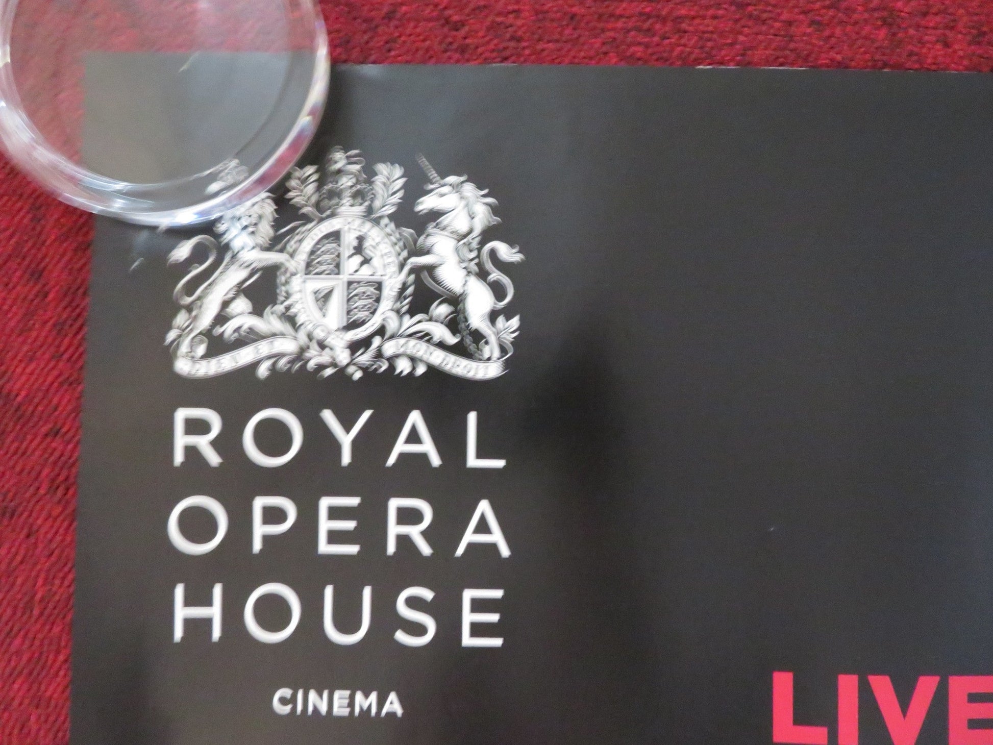 ROYAL OPERA HOUSE LIVE CINEMA SEASON 2012/13 UK QUAD ROLLED POSTER 2012 Rendezvous Cinema Movie posters