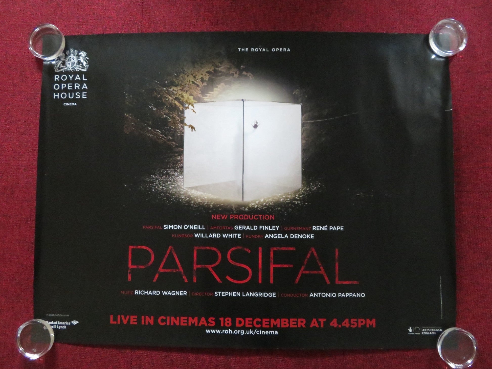 ROYAL OPERA HOUSE: PARSIFAL UK QUAD (30"x 40") ROLLED POSTER SIMON O'NEILL 2013 Rendezvous Cinema Movie posters