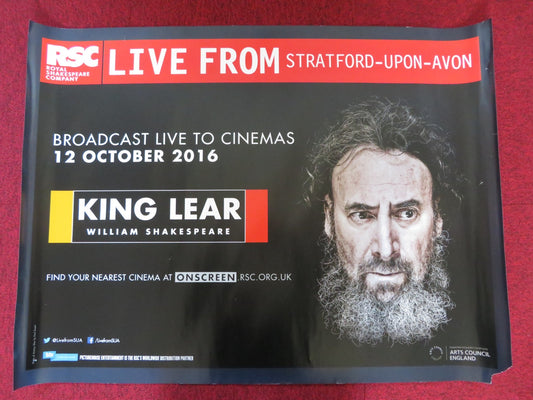 ROYAL SHAKESPEARE COMANY: KING LEAR UK QUAD (30"x 40") ROLLED POSTER 2016 Rendezvous Cinema Movie posters
