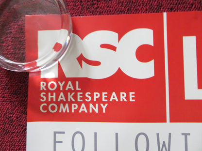 ROYAL SHAKESPEARE COMPANY: HENRY IV AND II UK QUAD ROLLED POSTER 2014 Rendezvous Cinema Movie posters