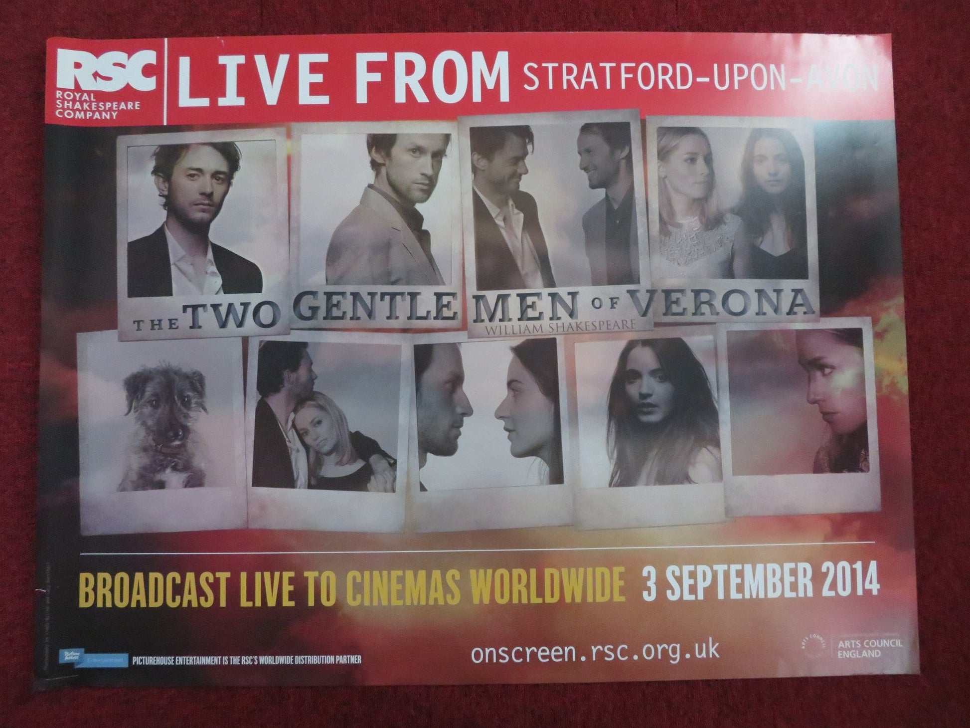 RSC: THE TWO GENTLEMEN OF VERONA UK QUAD (30"x 40") ROLLED POSTER M.RENDS 2014 Rendezvous Cinema Movie posters