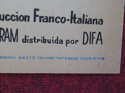 RU DE PARIS FOLDED ARGENTINA ONE SHEET POSTER JEAN GABIN MARIE - JOSIE NAT 1959 Movie posters