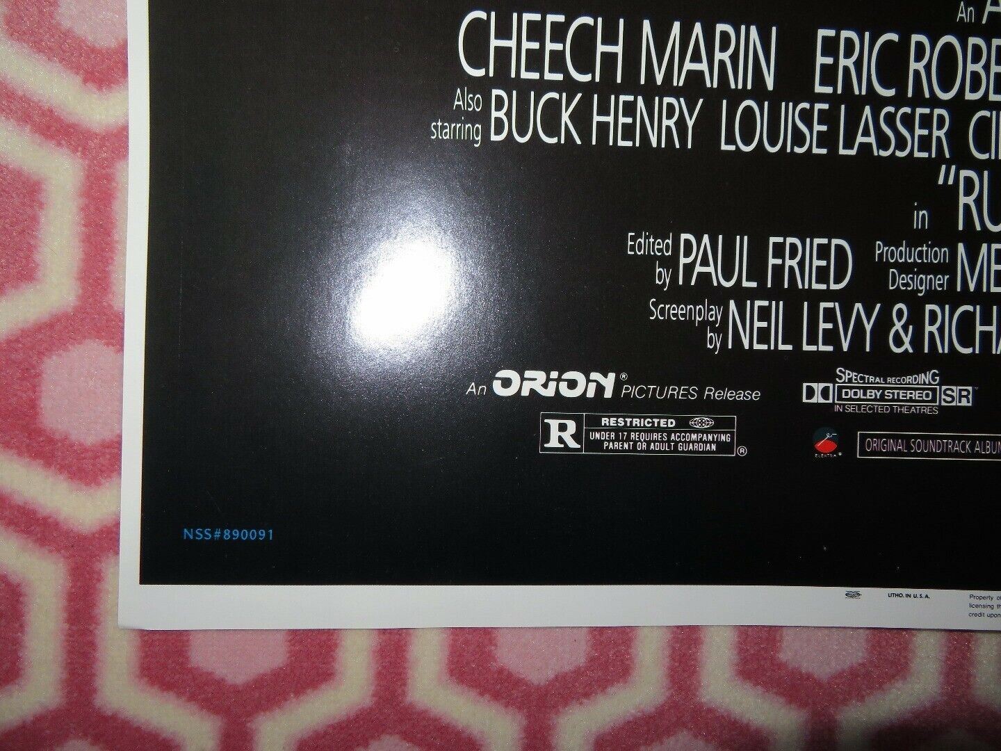 RUDE AWAKENING US ONE SHEET POSTER CHEECH MARIN ERIC ROBERTS 1989 Movie posters