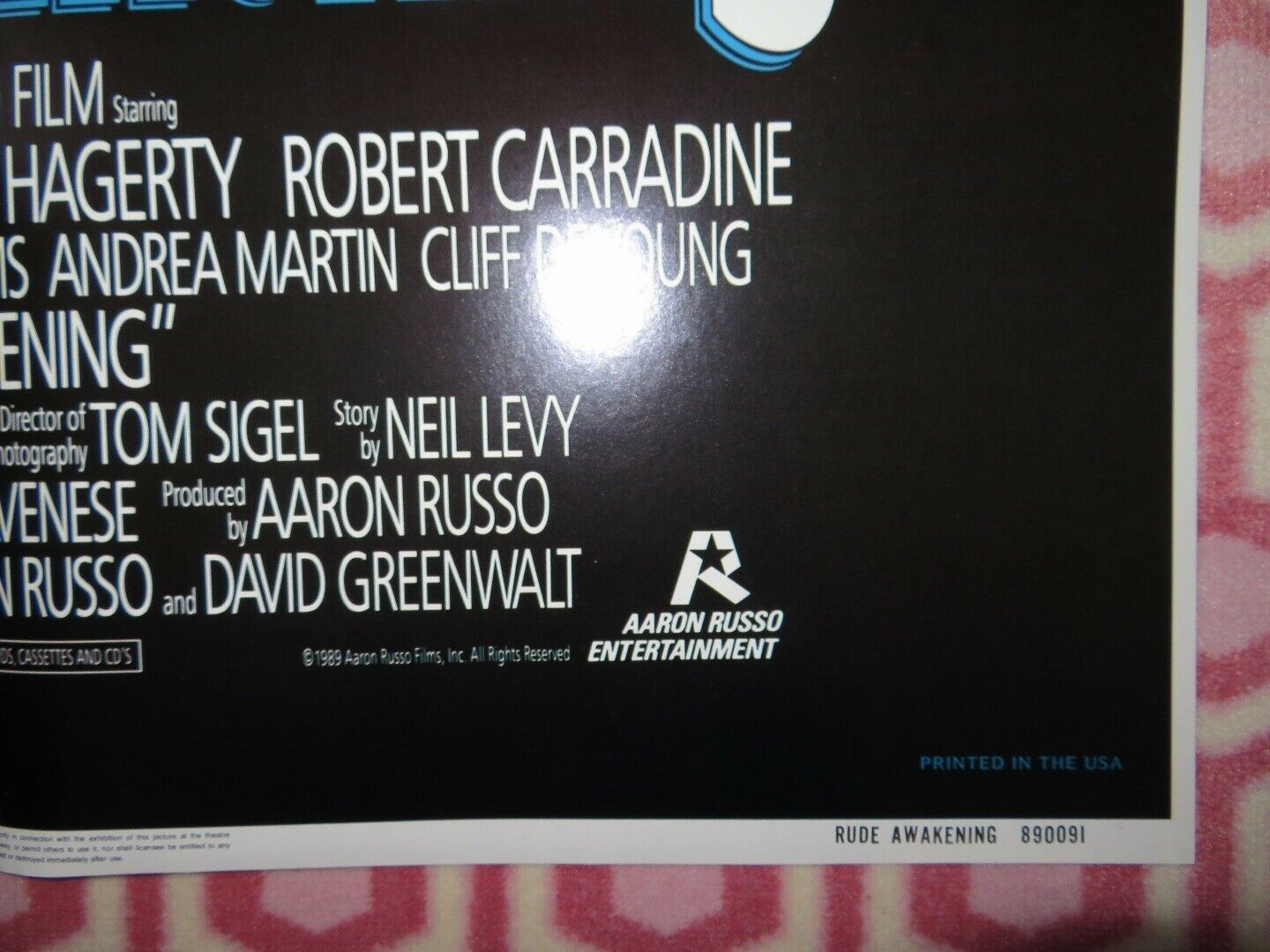 RUDE AWAKENING US ONE SHEET POSTER CHEECH MARIN ERIC ROBERTS 1989 Movie posters