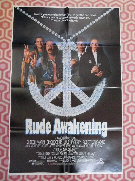RUDE AWAKENING US ONE SHEET POSTER CHEECH MARIN ERIC ROBERTS 1989 Movie posters