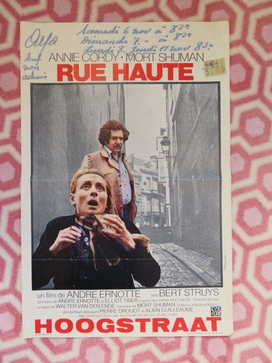 RUE HAUTE/ High Street BELGIUM (21.5"x14.5") POSTER ANNIE CORDY MORT SHUMAN Movie posters