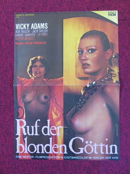 RUF DER BLONDEN GOTTIN / VOODOO PASSION GERMAN PRESS SHEET VICKY ADAMS 1977 Rendezvous Cinema Movie posters