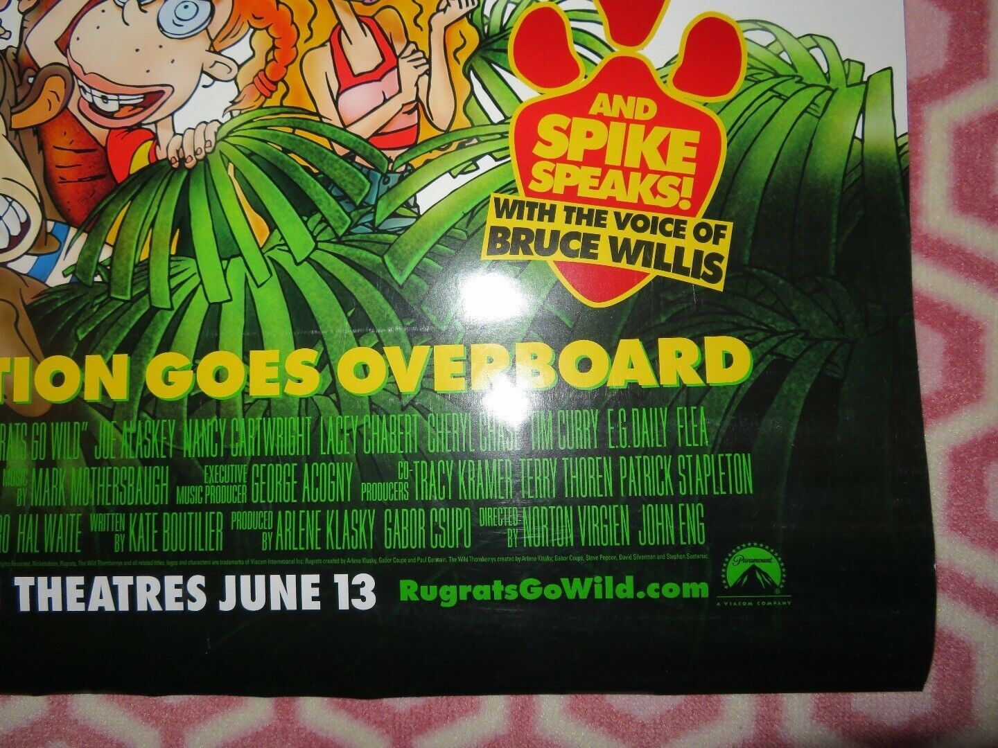 RUGRATS GO WILD US ROLLED POSTER NICKELODEON TIM CURRY BRUCE WILLIS 2003 Rendezvous Cinema Movie posters