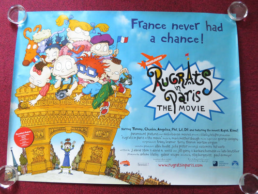 RUGRATS IN PARIS UK QUAD (30"x 40") ROLLED POSTER ELIZABETH DAILY T. STRONG 2000 Rendezvous Cinema Movie posters