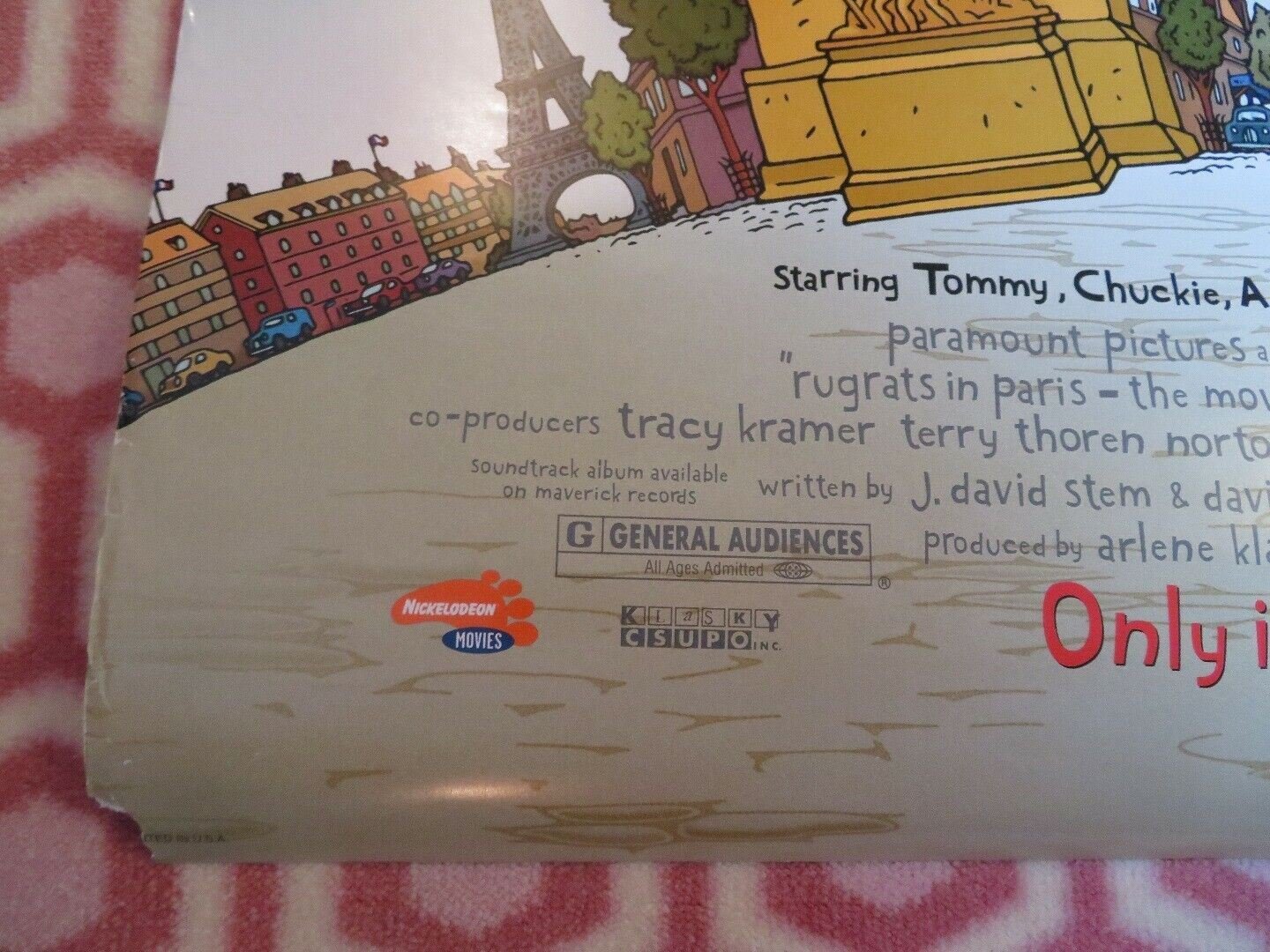 RUGRATS IN PARIS US ONE SHEET ROLLED POSTER JOHN LITHGOW 2000 Rendezvous Cinema Movie posters