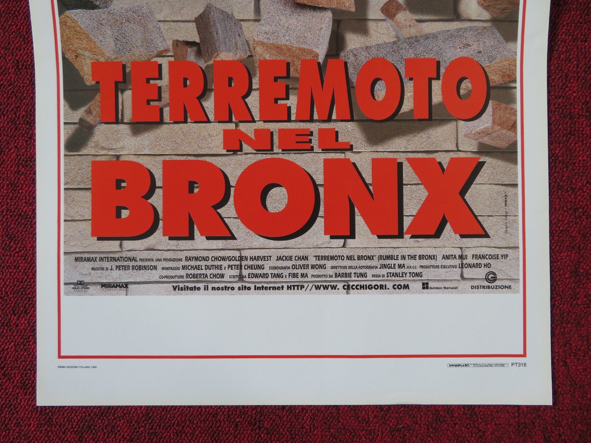 RUMBLE IN THE BRONX ITALIAN LOCANDINA POSTER JACKIE CHAN ANITA MUI 1996 Rendezvous Cinema Movie posters
