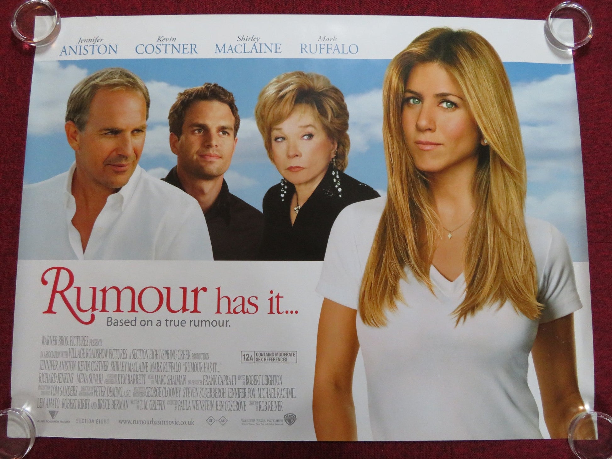 RUMOR HAS IT... UK QUAD (30"x 40") ROLLED POSTER JENNIFER ANISTON 2005 Rendezvous Cinema Movie posters
