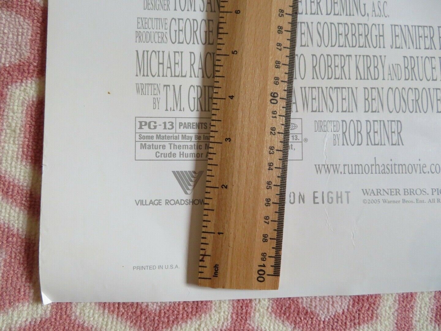 RUMOR HAS IT...US ROLLED POSTER JENNIFER ANISTON KEVIN COSTNER 2005 Movie posters